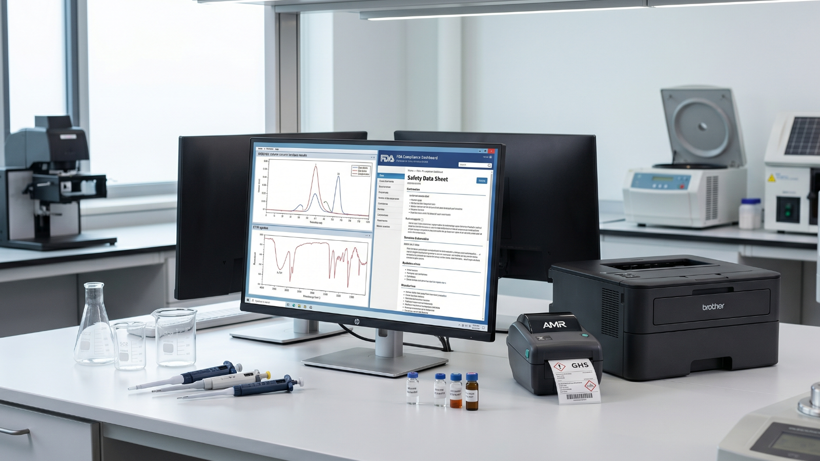 HP Pro 524da IPS Printer Used in a lab